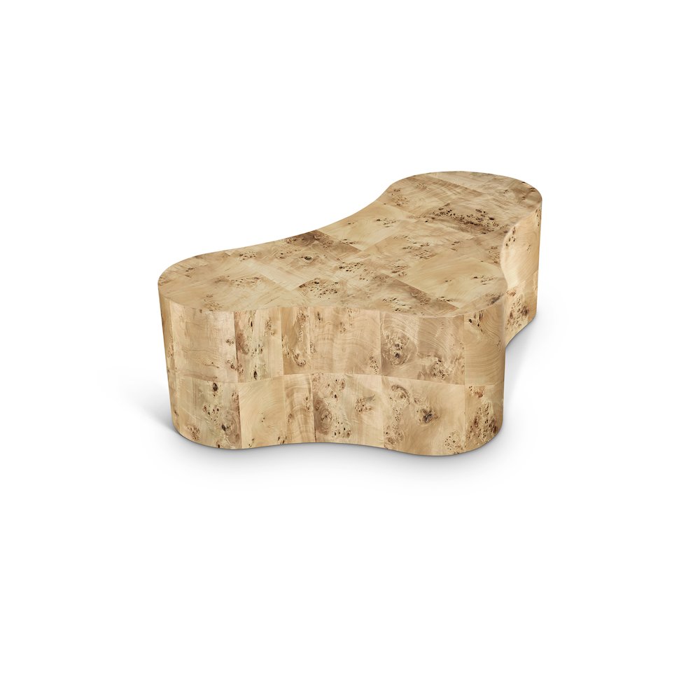 Zaire Natural Burl Wood Coffee Table