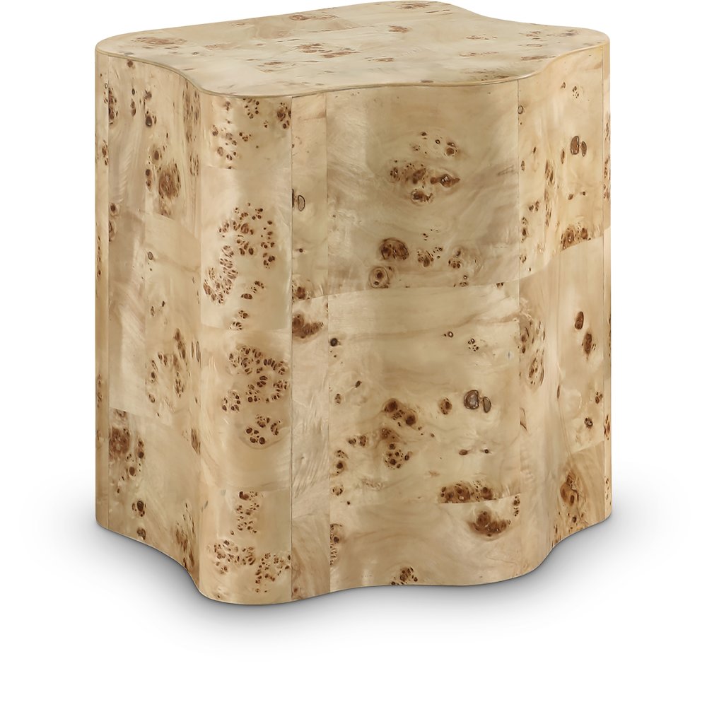 Zaire Natural Burl Wood End Table