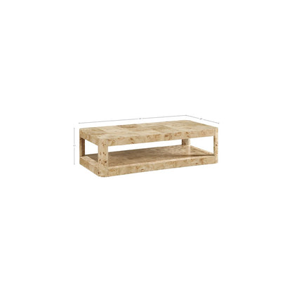Reeves Natural Burl Wood Coffee Table