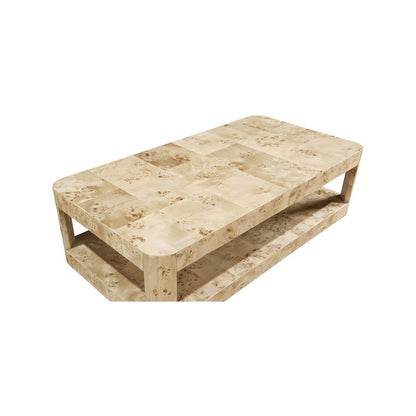 Reeves Natural Burl Wood Coffee Table