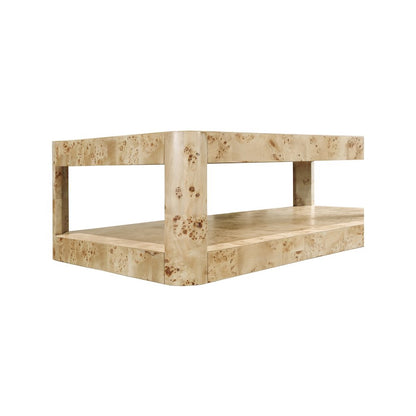 Reeves Natural Burl Wood Coffee Table