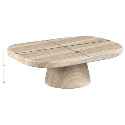 Prato Travertine Concrete Indoor/Outdoor Coffee Table