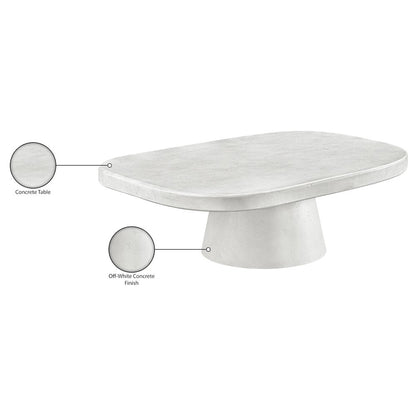 Prato White Concrete Indoor/Outdoor Coffee Table