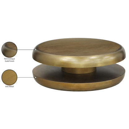 Jamison Gold Iron Coffee Table
