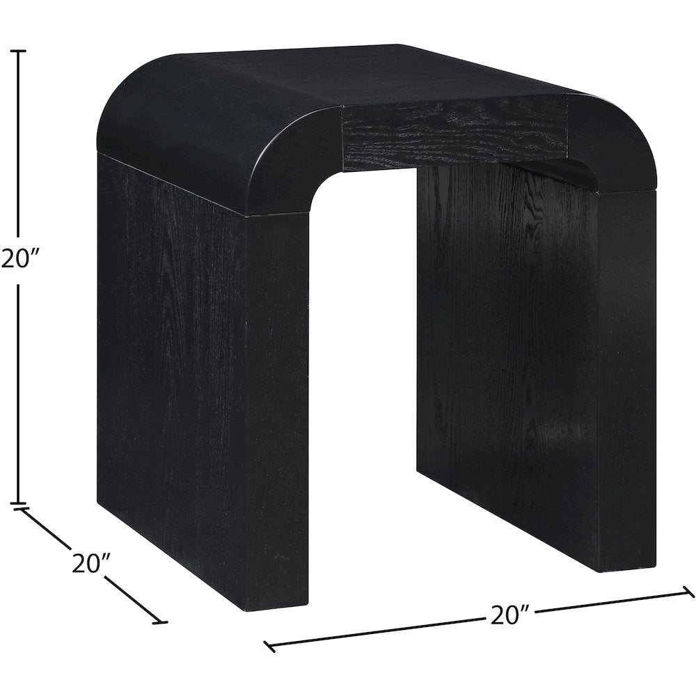 Toulon Black Oak Veneer End Table