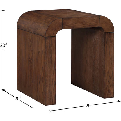 Toulon Brown Oak Veneer End Table