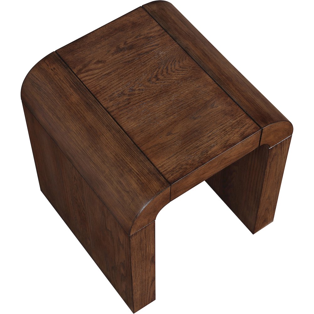 Toulon Brown Oak Veneer End Table