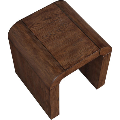 Toulon Brown Oak Veneer End Table