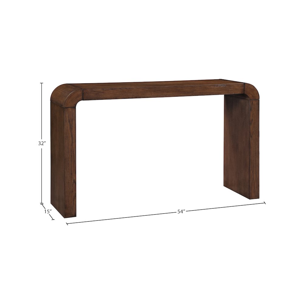 Toulon Brown Oak Veneer Console Table