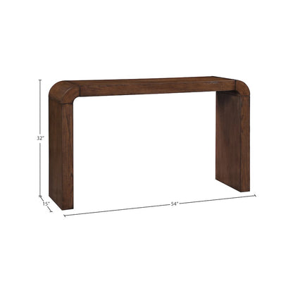 Toulon Brown Oak Veneer Console Table