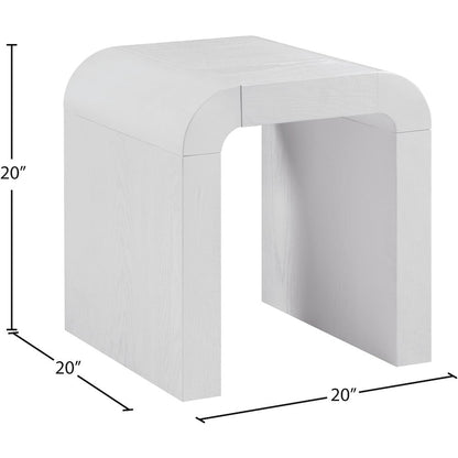 Toulon White Oak Veneer End Table