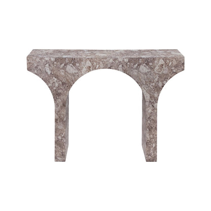 Pomezia Brown Marble Finish Console Table