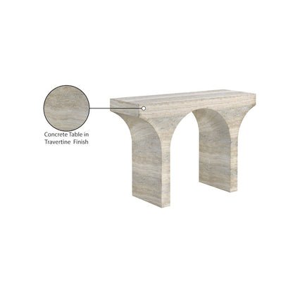 Pomezia Travertine Travertine Finish Console Table