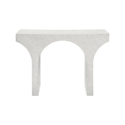 Pomezia White Marble Finish Console Table