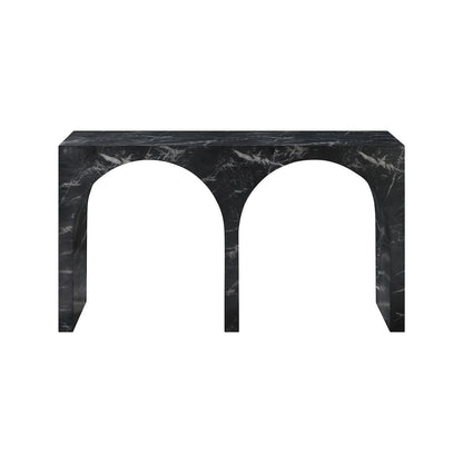 Faenza Black Marble Finish Console Table