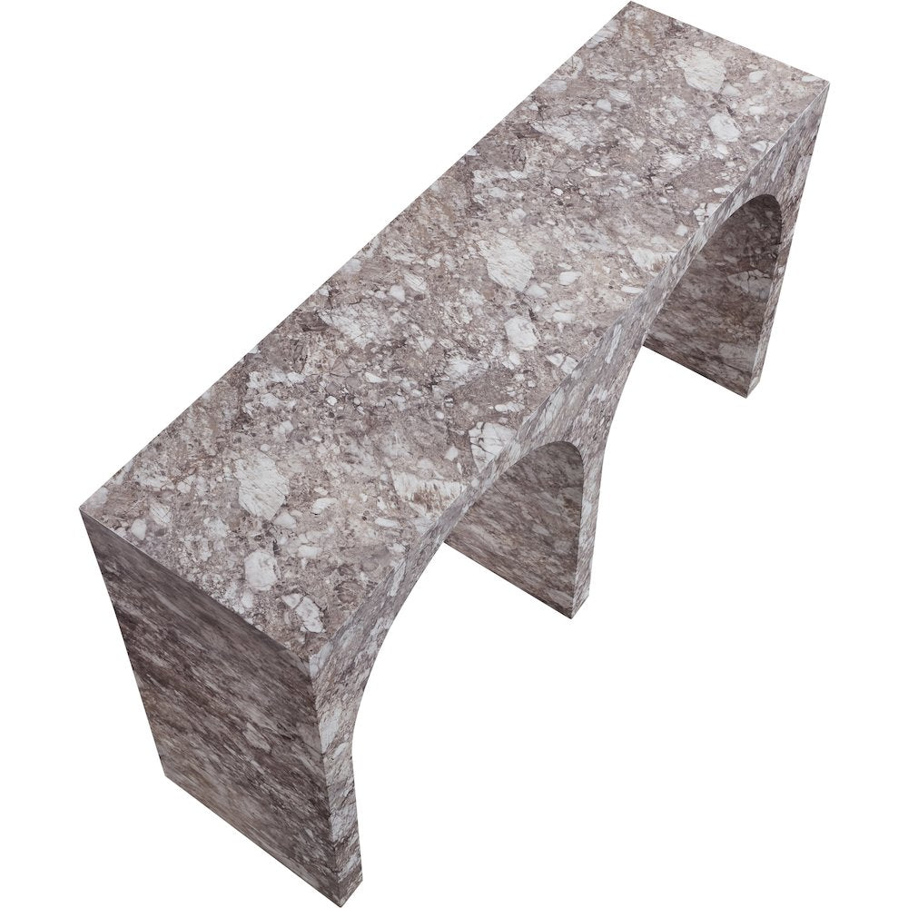Faenza Brown Marble Finish Console Table