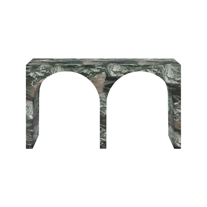 Faenza Green Marble Finish Console Table
