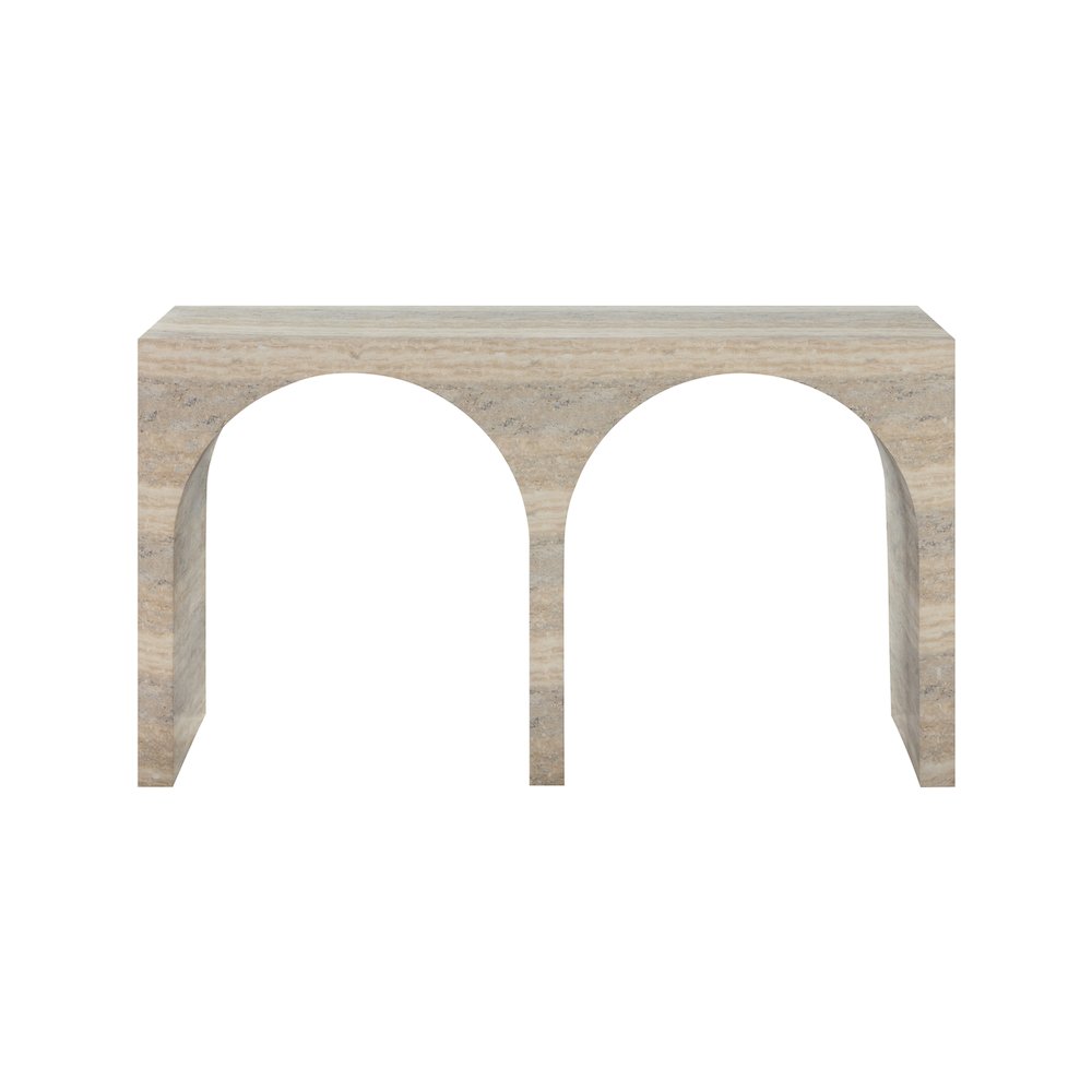 Faenza Travertine Travertine Finish Console Table