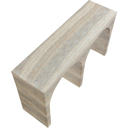 Faenza Travertine Travertine Finish Console Table
