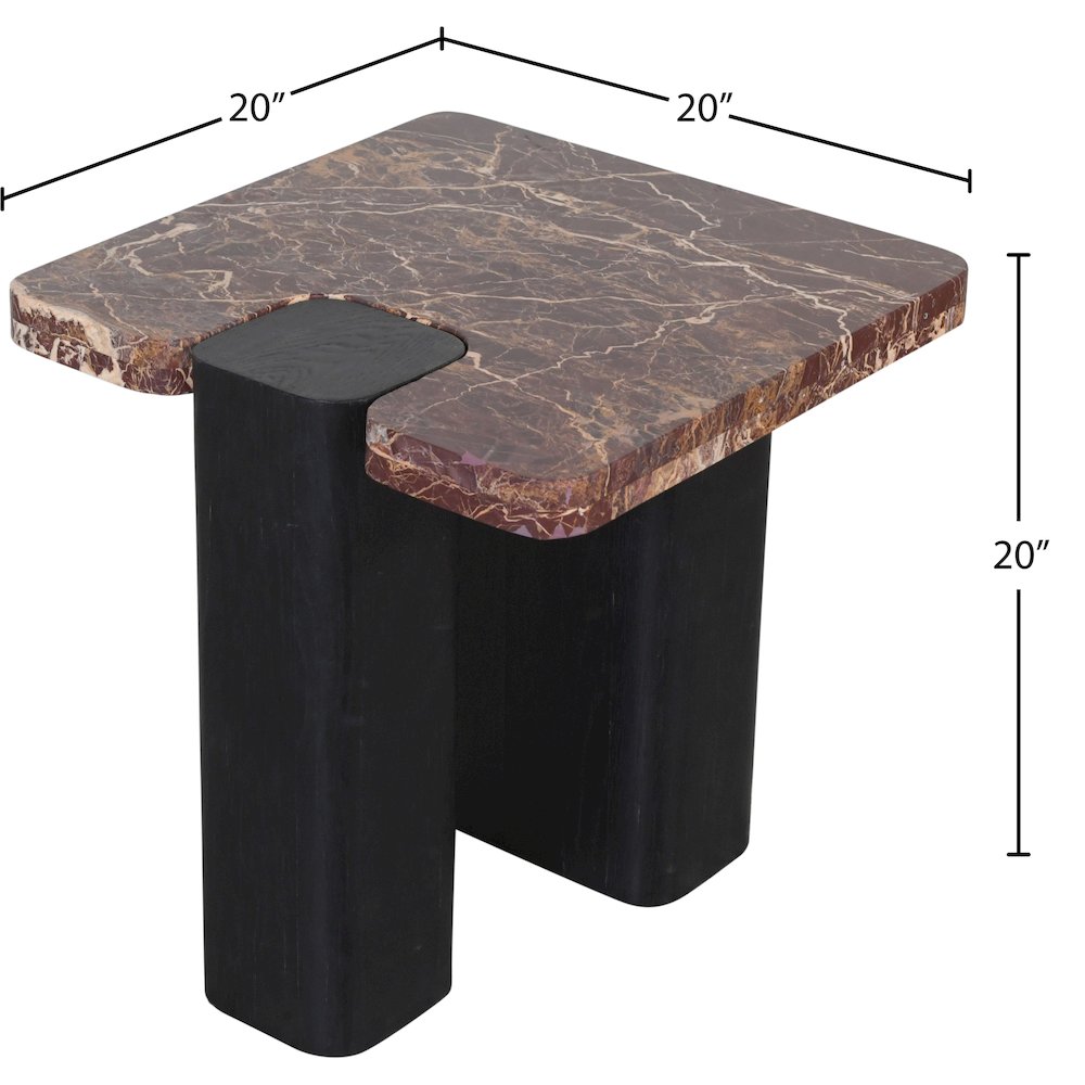 Ravenna Burgundy End Table