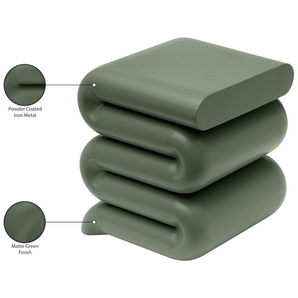 Roland Green Iron End Table