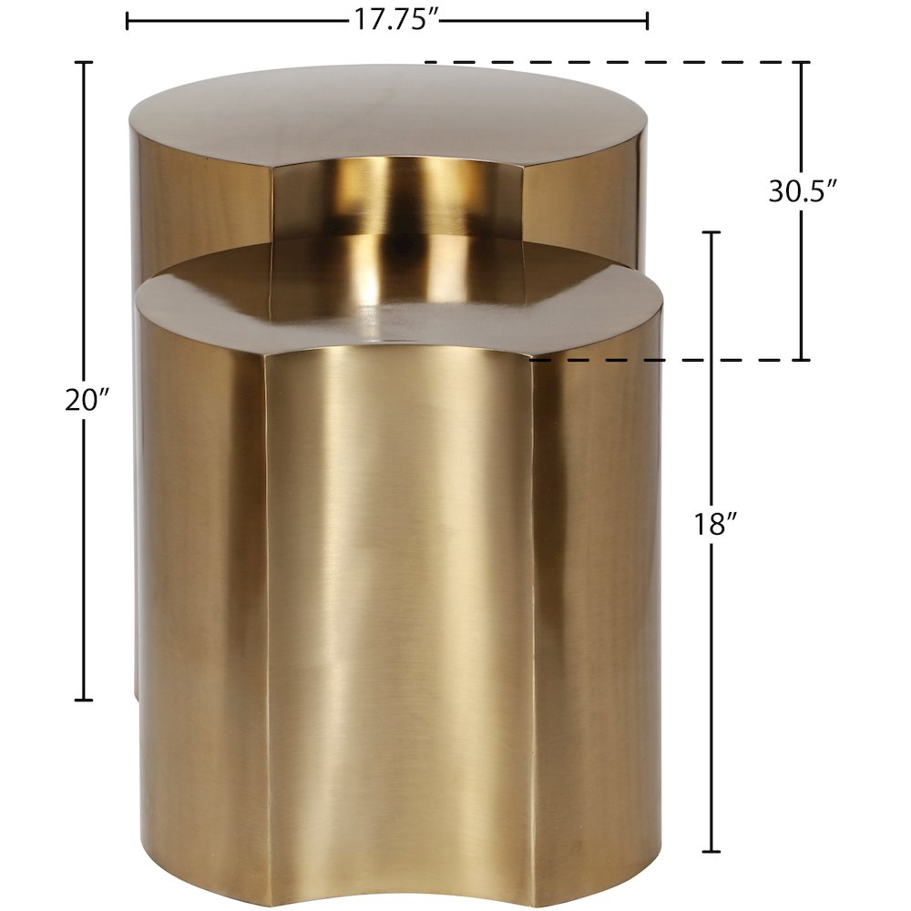 Dimple Gold End Table