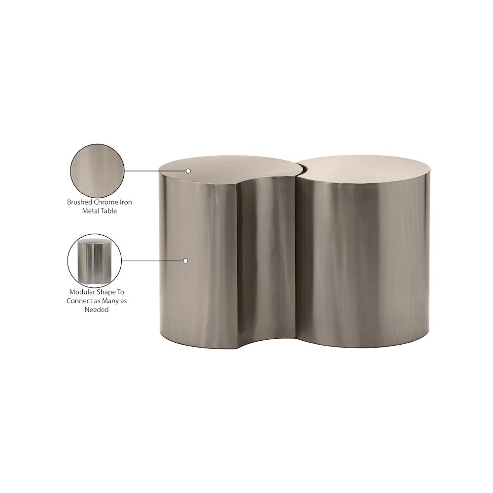 Dimple Silver End Table