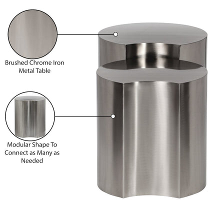 Dimple Silver End Table