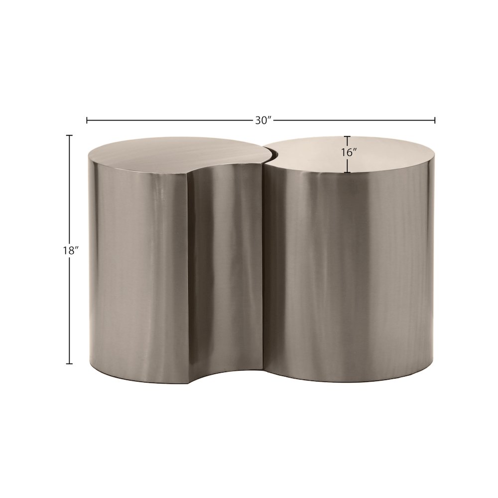 Dimple Silver End Table