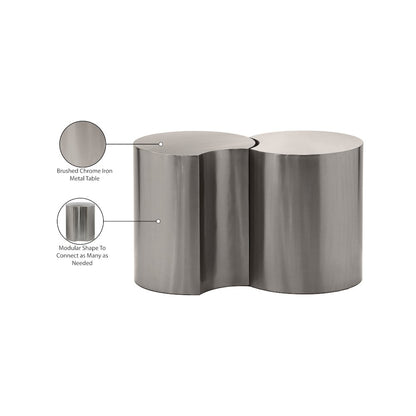 Dimple Silver End Table