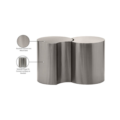 Dimple Silver End Table