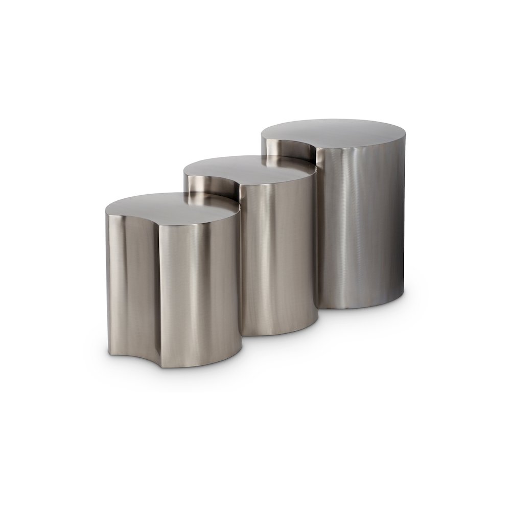 Dimple Silver End Table