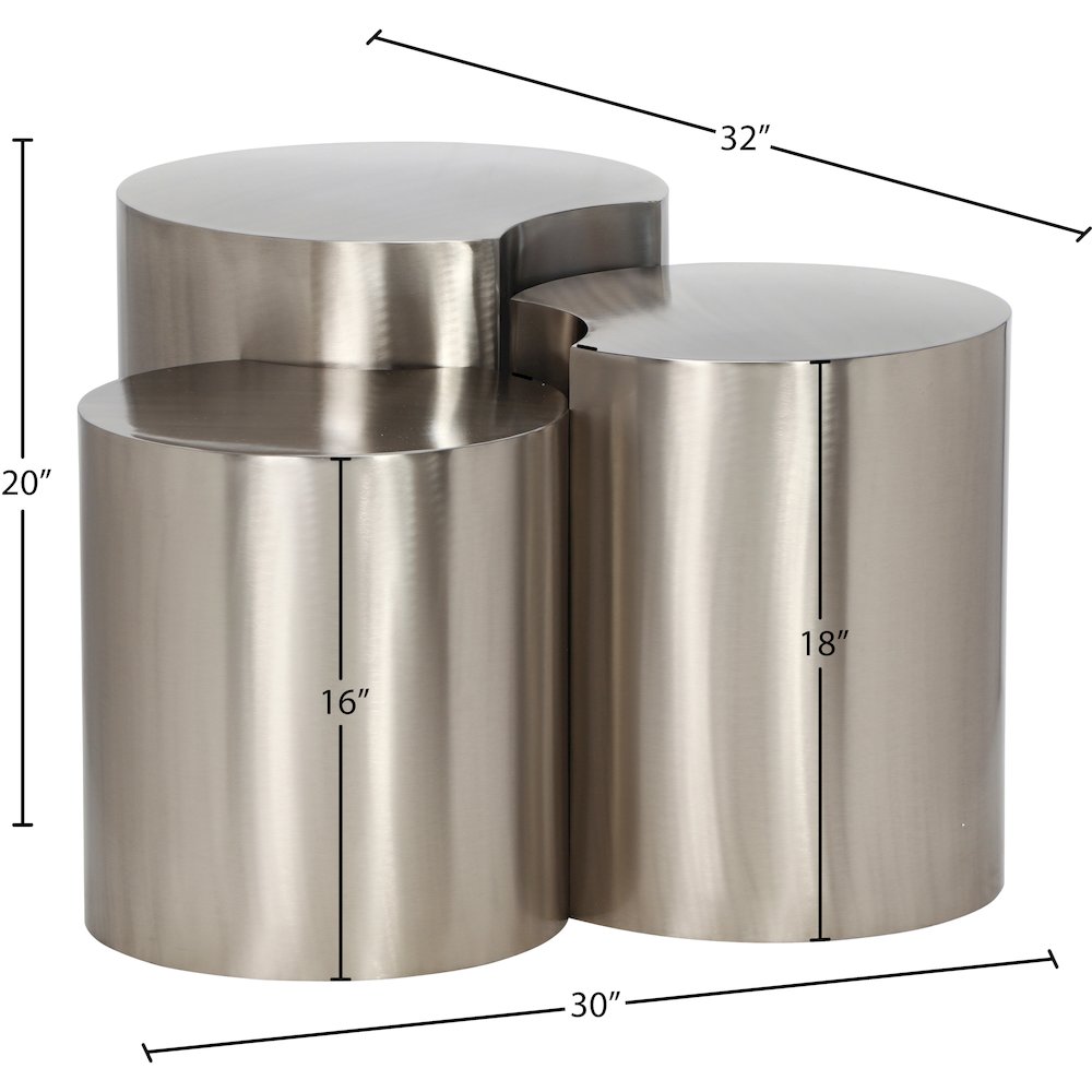 Dimple Silver End Table