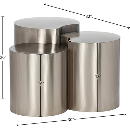 Dimple Silver End Table