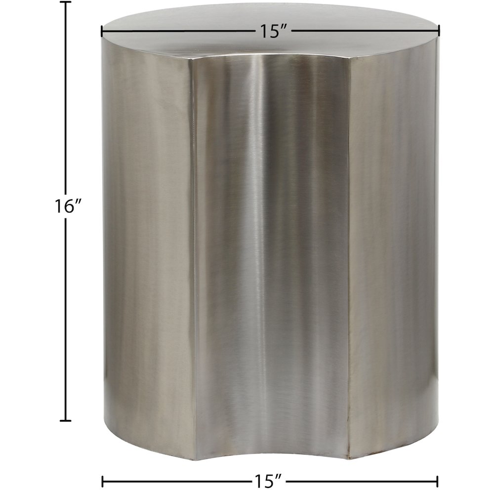 Dimple Silver End Table