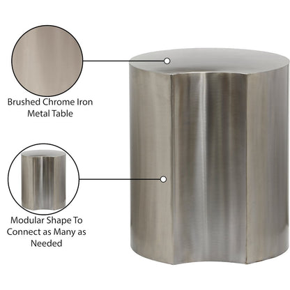 Dimple Silver End Table