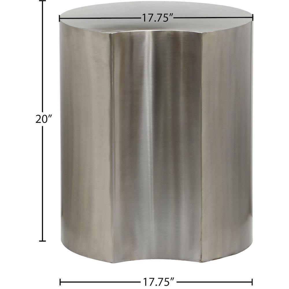 Dimple Silver End Table
