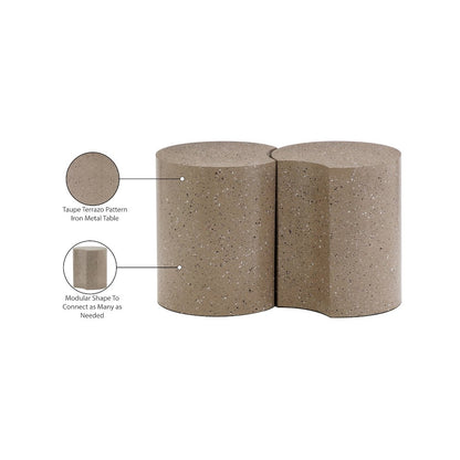 Dimple Taupe End Table