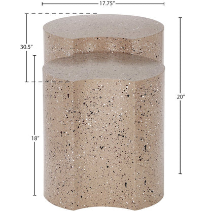 Dimple Taupe End Table