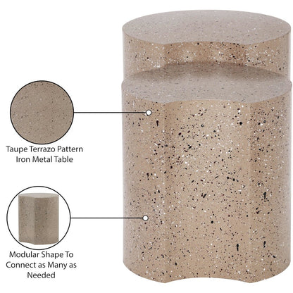 Dimple Taupe End Table