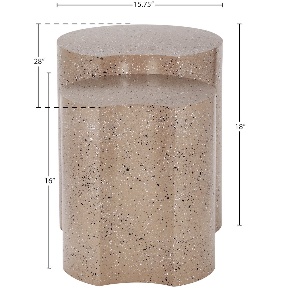 Dimple Taupe End Table