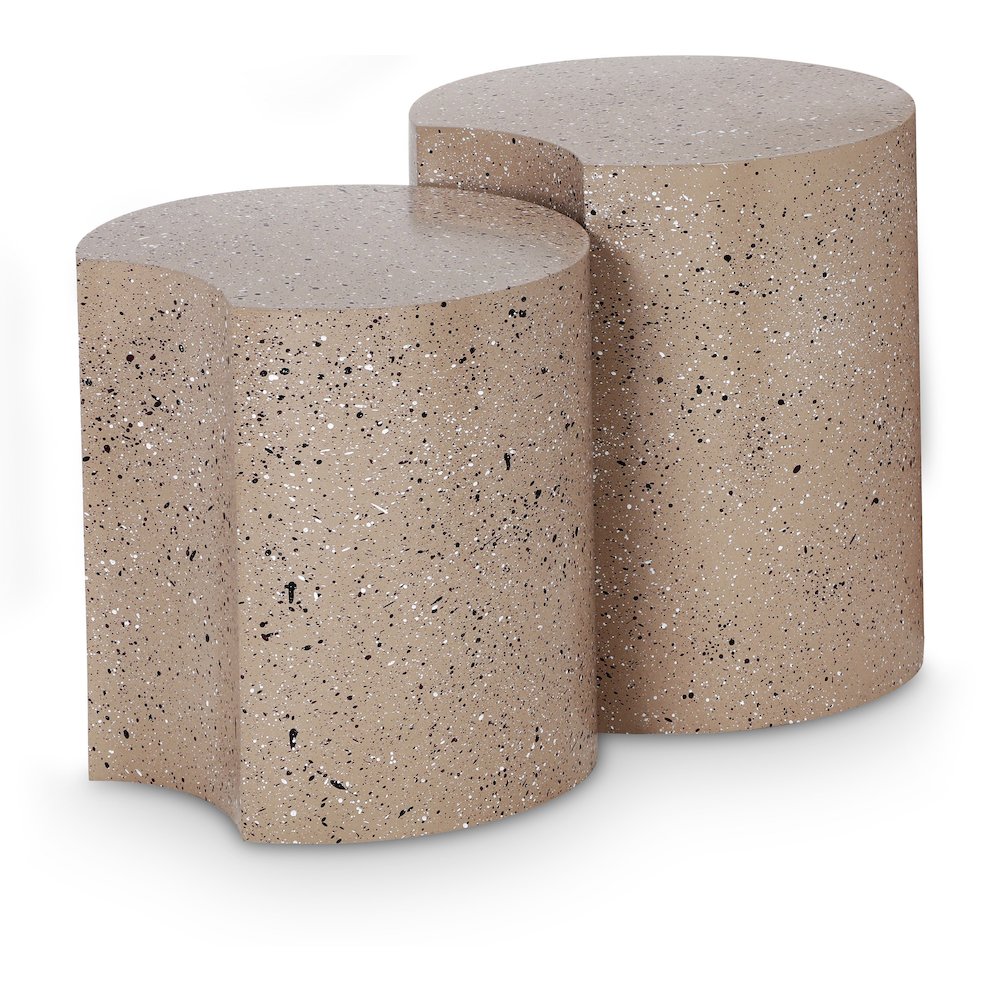 Dimple Taupe End Table