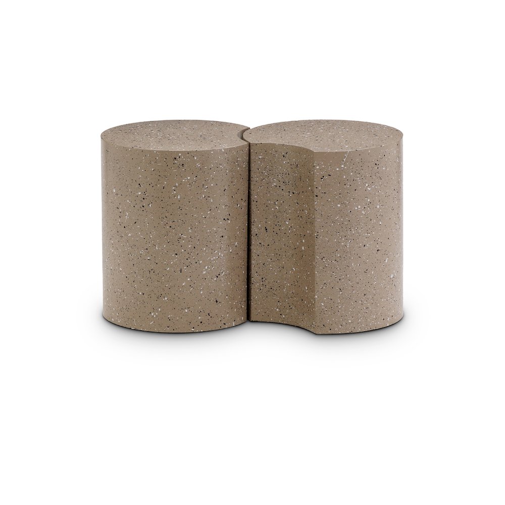 Dimple Taupe End Table