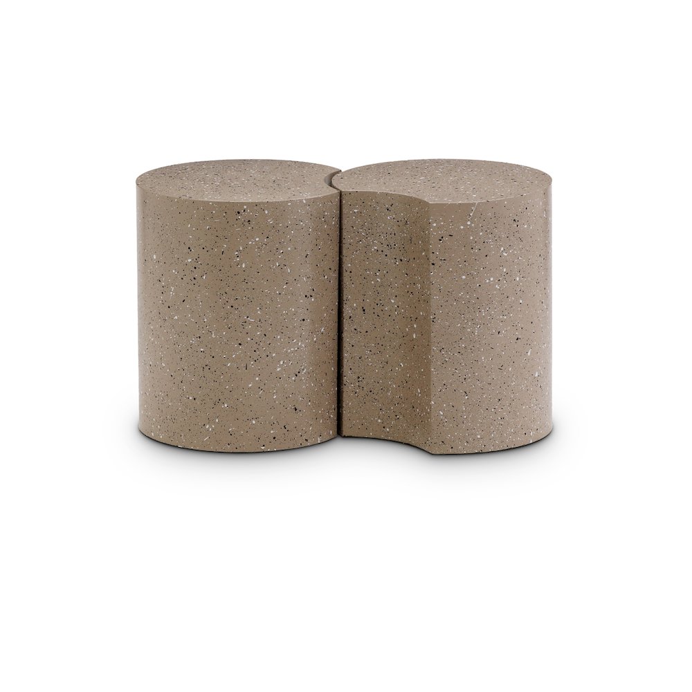 Dimple Taupe End Table