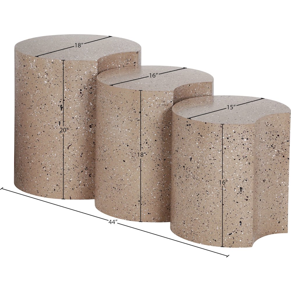 Dimple Taupe End Table