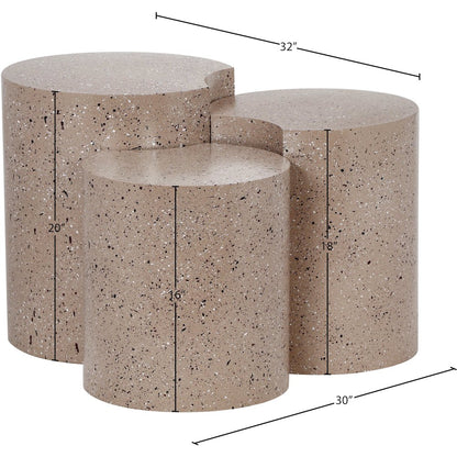 Dimple Taupe End Table
