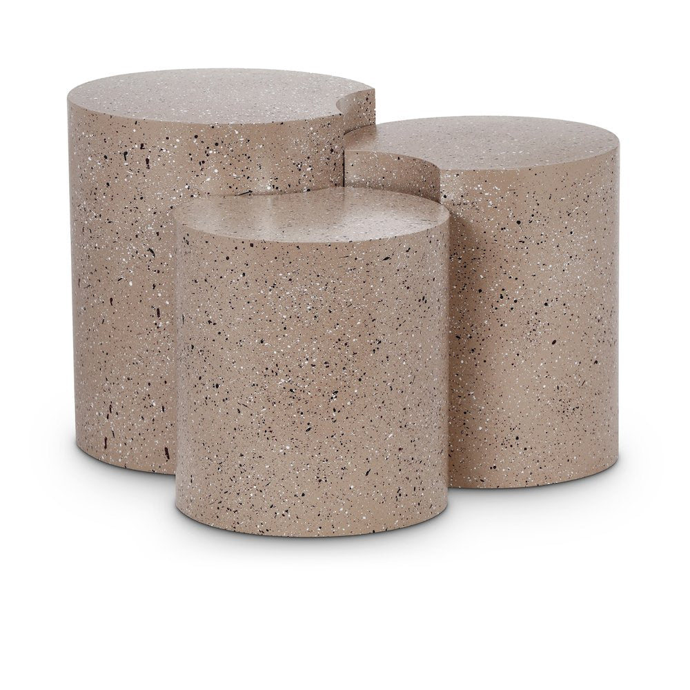 Dimple Taupe End Table