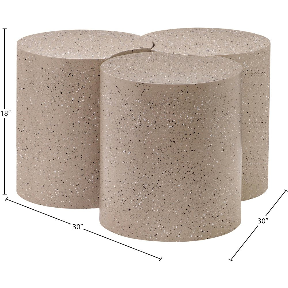 Dimple Taupe Coffee Table
