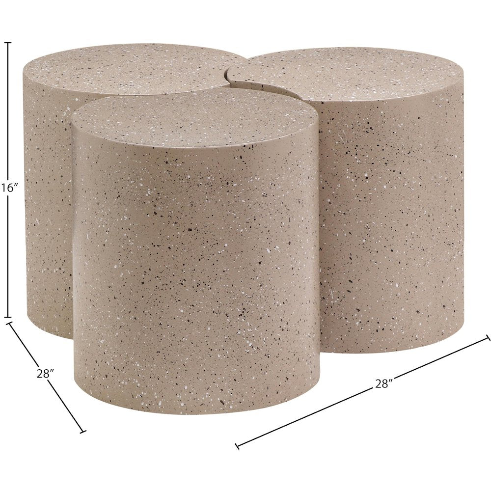 Dimple Taupe Coffee Table