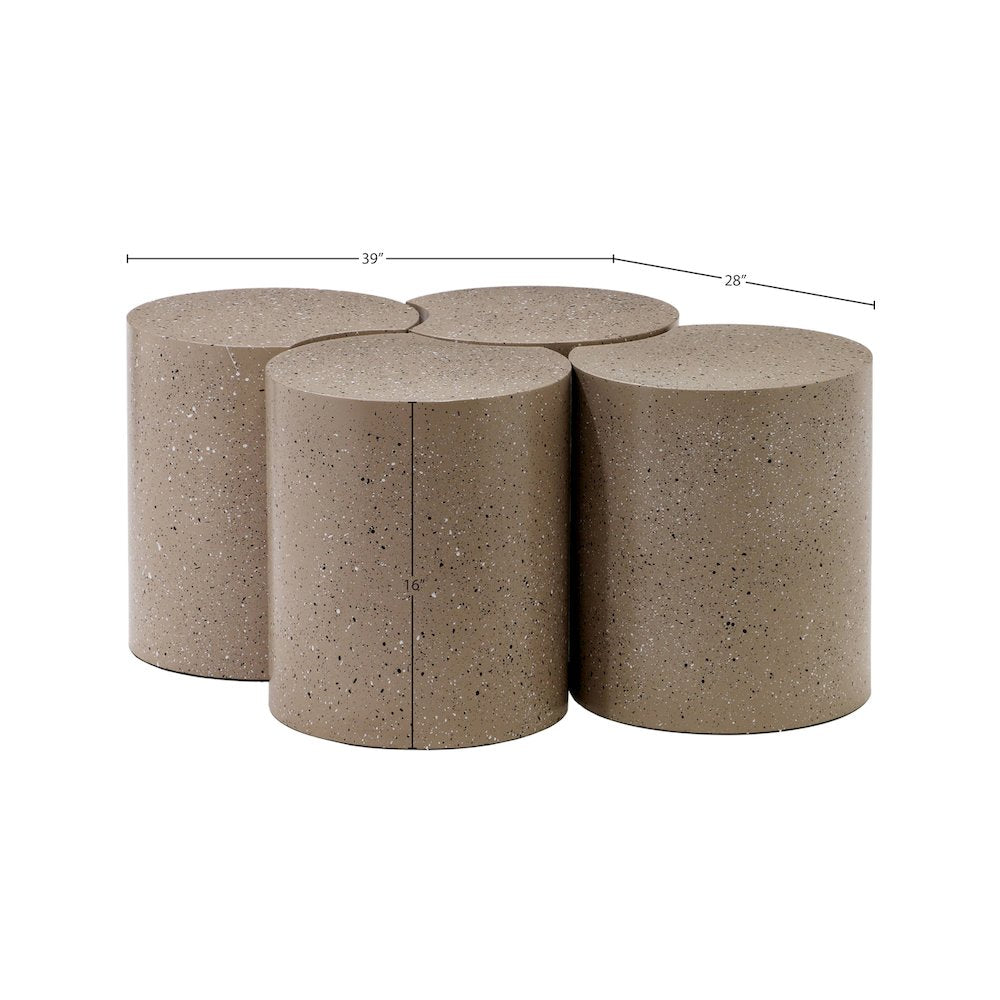 Dimple Taupe Coffee Table